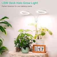 Lbw Halo Plant Grow Lights Dualhead Desk Grow Light For Indoor Plants 72X2 Leds Full Spectrum Grow Lamp With 4812H Auto Tim