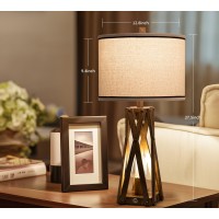 Weiters 275 Touch Control Farmhouse Table Lamp Set Of 2 3Way Dimmable Bedside Lamp With Usb Ca Ac Outlet Lamp For Livin