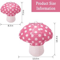 6 Pieces Mushroom Paper Lantern Mushroom Party Decorations Mushroom Hanging Lanterns Mushroom Table Centerpieces For Forest Ju