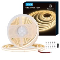 Lltop Cob Led Strip Lights Waterproof Ip67 Dc24V Natural White 4000K 164Ft5M High Cri 92Ra Outdoor Led Tape Lighting Diy Cutt