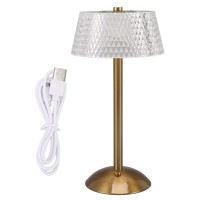 Dadea Cordless Table Lamps,Crystal Table Lamp 3 Colors Led Rechargeable Bedside Lamp,Touch Acrylic Table Lamp Led Night Light With Usb Cable,For Nightstand Table Bedroom Room Bar Lamp