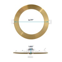 Luxrite 6 Inch Ultra Thin Led Recessed Light With Jbox 12W 5 Color Options 2700K 3000K 3500K 4000K 5000K Dimmable Wa