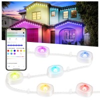 Fussion Permanent Outdoor Lights 100Ft Smart Rgbic Eaves Lights With 72 Scene Modes Ip67 Outdoor Lighting For Holiday Decorati