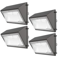 Hyperlite 120W 4Packs Led Wall Pack Light With Dusktodawn Photocell Ideal Outdoor Security Lighting Commercial And Industrial