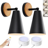 Rechargeable Sconces Set Of 2 Matte Black Battery Operated Wall Sconce Wall Sconces Battery Operated With Remote Rechargeable