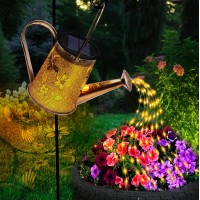 Solar Watering Can Lights Hummingbird Gardening Gifts For Women Mom Grandma Birthday Waterproof Outdoor Garden Decor Large Han