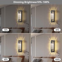 Camuucci Battery Operated Wall Sconce Rechargeable Battery Powered 12000Mah Wall Light Indoor Not Hardwired Remote Control Dimma