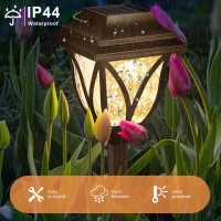 Larekook 8 Pack Solar Outdoor Lights Waterproof Led Solar Outdoor Lights Pathway Solar Lights For Outside Yard Patio Path Landsc