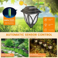 Larekook 8 Pack Solar Outdoor Lights Waterproof Led Solar Outdoor Lights Pathway Solar Lights For Outside Yard Patio Path Landsc