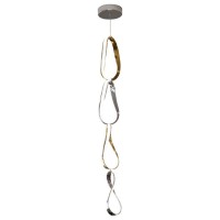 DetailsThis beautiful chandelier features two chrome links and two gold links in an interchanging patternx005fx000DIt is a modern piece with an LED strip that will add the perfect touch of elegance and highend design to any space x005fx000D x005fx000DLink