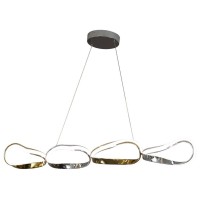 4 Links Horizontal Prague Chandelier, Dimmable Adjustable Gold And Chrome(D0102Hge4Qu)