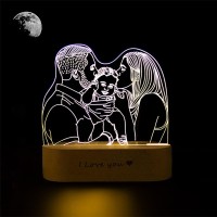 Oyouni Custom Night Lamp - Custom Photo Or Text Night Light, Usb Charging - Ideal For Bedroom, Kids, Birthdays, Mother'S Day, Christmas, Valentine'S Day-Unique Gifts That Illuminate Emotions!