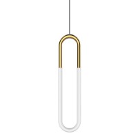 Led Modern Chandelier Lamp, Nordic Iron Metal Pendant Lights Creative U-Shaped Tube Modern Chandelier Adjustable Hanging Led Ceiling Hanging Lamp For Bedroom Living Room Dining Room Study Lighting Lig