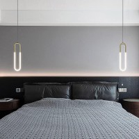 Led Modern Chandelier Lamp, Nordic Iron Metal Pendant Lights Creative U-Shaped Tube Modern Chandelier Adjustable Hanging Led Ceiling Hanging Lamp For Bedroom Living Room Dining Room Study Lighting Lig