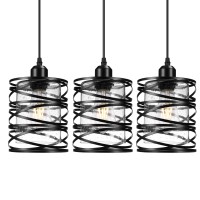 3 Pack Industrial Pendant Lights Kitchen Island Black Hanging Kitchen Lights Adjustable Kitchen Pendant Lighting Over Island