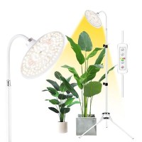 Yadoker Grow Light For Indoor Plants 188 Leds Full Spectrum Standing Plant Grow Light With Uv Ir 81216H Timer 10Level Brightn