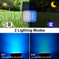 Crepow Solar Spot Lights Outdoor Blue Solar Lights Outdoor Waterproof Ip65 Adjustable Panel Solar Landscape Spotlights For Tre