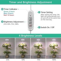 Lordem Bamboo Plant Grow Light 82 Leds Full Spectrum Plant Light For Indoor Plants Brightness Adjustable Led Growing Lamp With