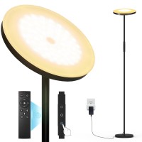 2024 Led Floor Lamp 36W 3600Lm Super Bright Floor Lamps For Living Room Bedroom With Remote Timer Torchiere Floor Lamp Stepl