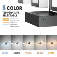 Myth Realm Led Modern Bathroom Light Fixtures Over Mirror 5Light Dimmable Vanity Lights Matte Black Acrylic Bathroom Vanity L