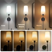 Battery Operated Wall Sconce Set Of 2 Rechargeable Wall Sconce With Remote Dimmable Wireless Battery Powered Wall Lamp Decor Fi