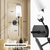 Battery Operated Wall Sconce Set Of 2 Rechargeable Wall Sconce With Remote Dimmable Wireless Battery Powered Wall Lamp Decor Fi