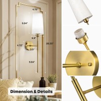 Battery Operated Wall Sconce Set Of 2 Rechargeable Wall Sconce With Remote Dimmable Wireless Battery Powered Wall Lamp Decor Fi