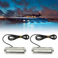 Akozon Marine Led Lights Waterproof Underwater Led Boat Light For Yacht Boat (Blue Light 0.2W)