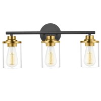 Porphyions Bathroom Light Fixtures Vanity Lights Black And Gold Bathroom Lights Over Mirror Gold Black Vanity Light For Bathroom