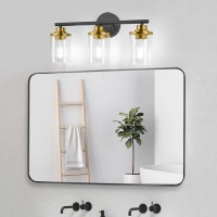 Porphyions Bathroom Light Fixtures Vanity Lights Black And Gold Bathroom Lights Over Mirror Gold Black Vanity Light For Bathroom