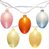 Sunsgne Easter Egg String Lights Easter Tree Lights, 8.5Ft Easter Decorative Lights Easter Egg Ornaments With 10 Clear Colorful Fairy Lights For Outdoor Bedroom Party Holiday Home Tree Decoration