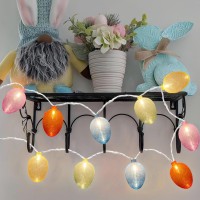 Sunsgne Easter Egg String Lights Easter Tree Lights, 8.5Ft Easter Decorative Lights Easter Egg Ornaments With 10 Clear Colorful Fairy Lights For Outdoor Bedroom Party Holiday Home Tree Decoration