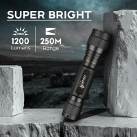 Ultrafire Tactical Flashlight High Lumens With Holster 1200 Lumen Single Mode Law Enforcement Led Flashlights With Belt Holder