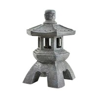 Newgtuizi Solar Pagoda Statue, 10.2 Inch Zen Garden Pagoda Lantern Ornament, Waterproof Japanese Garden Landscape Decor For Yard Lawn Patio Decorations (Pagoda-2)