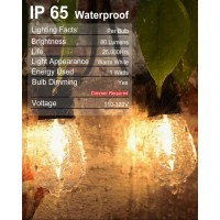 Loniuto Outdoor String Lights 200Ft Patio String Lights With 100 S14 Vintage Waterproof Shatterproof Led Bulbs 2700K Hanging