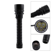 Vgeby Diving Flashlight, 2000Lm Underwater Flashlight 100M 3 X Led Dive Torch With Hand Strap Diving Lights Diving & Snorkeling