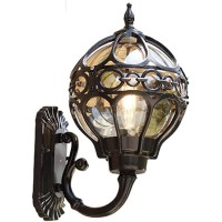 Wall Sconces , Rustic Wall Sconces Lighting Fixture E27 Porch Lamps V-Intage Outdoor Wall Light Garden Lantern Exterior Wall Sconce Waterproof Wall Mount Lamps, For Garage Patio Balcony ( Color : Svar