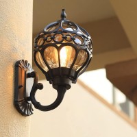 Wall Sconces , Rustic Wall Sconces Lighting Fixture E27 Porch Lamps V-Intage Outdoor Wall Light Garden Lantern Exterior Wall Sconce Waterproof Wall Mount Lamps, For Garage Patio Balcony ( Color : Svar