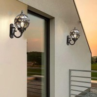 Wall Sconces , Rustic Wall Sconces Lighting Fixture E27 Porch Lamps V-Intage Outdoor Wall Light Garden Lantern Exterior Wall Sconce Waterproof Wall Mount Lamps, For Garage Patio Balcony ( Color : Svar