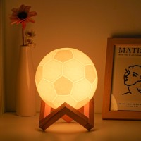 Balkwan Soccer Night Light For Boys 16 Colors Changing Sport Moon Lamp For Kids Dimmable With Remote Control Home Decor Birthday