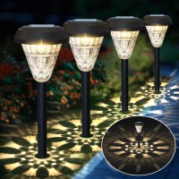 Pearlstar 8 Pack Solar Pathway Lights Outdoor Waterproof Auto Onoff Solar Outside Lights For Yard Garden Path Walkway Driv