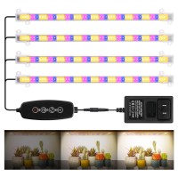 Mosthink Grow Lights Full Spectrum Led Grow Lights Strips For Indoor Plants Plant Lights With Auto On Off Timer 3 6 12H 40W Dim