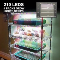 Mosthink Grow Lights Full Spectrum Led Grow Lights Strips For Indoor Plants Plant Lights With Auto On Off Timer 3 6 12H 40W Dim