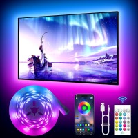 Kantutoe Tv Led Lights 131Ft Led Lights For 4360In Tv Rgb Tv Led Backlight Behind With Music Sync Bluetooth App And Remote C