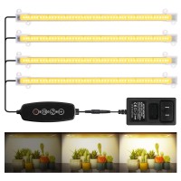 Mosthink Grow Lights For Indoor Plants Full Spectrum 5500K Led Grow Lights Strips Plant Lights For Indoor Growing With Auto Tim