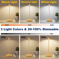 Hblamp Cordless Table Lamp Rechargeable 6000Mah Battery Operated Led Table Light Portable Waterproof Touch Dimmable Table Lamp