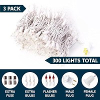 Joiedomi Clear Christmas Lights Outdoor 3003X100 Christmas Tree Lights Indoor Warm White 645Ft White Wire String Lights Xm