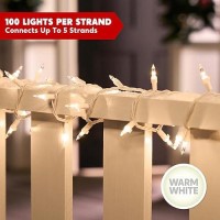 Joiedomi Clear Christmas Lights Outdoor 3003X100 Christmas Tree Lights Indoor Warm White 645Ft White Wire String Lights Xm