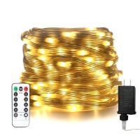 Glpe 100Ft 300 Led String Lights Plug In, Waterproof Warm White String Lights For Indoor Outdoor, 8 Modes Fairy Lights For Bedroom Garden Patio Party Wedding Christmas Decoration