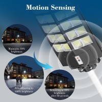 Vipzon 3800W Solar Street Lights Outdoor Wide Angle Solar Lights Outdoor Solar Parking Lot Lights Dusk To Dawn 6500K Street